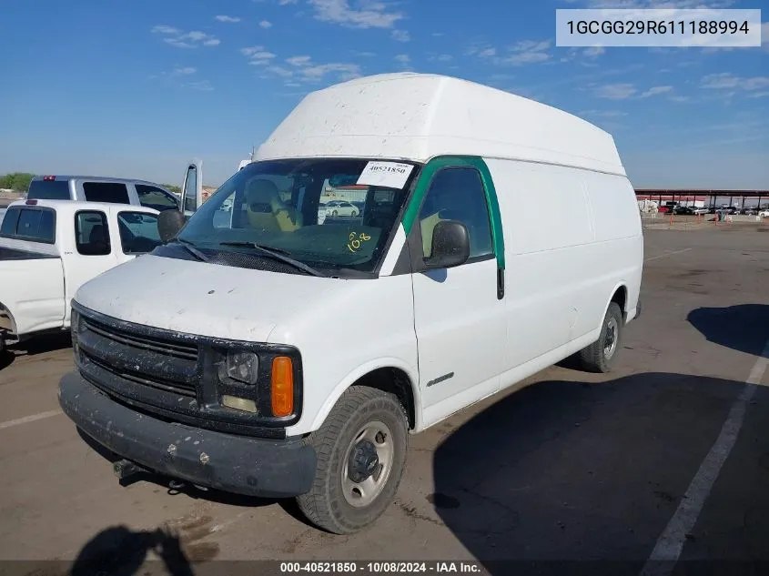 2001 Chevrolet Express G2500 VIN: 1GCGG29R611188994 Lot: 40521850