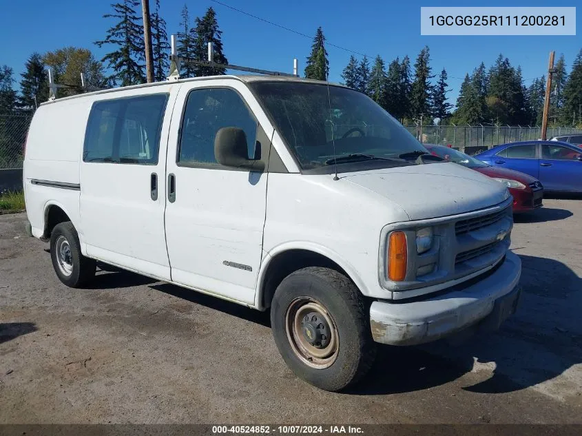 1GCGG25R111200281 2001 Chevrolet Express