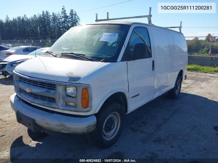 1GCGG25R111200281 2001 Chevrolet Express