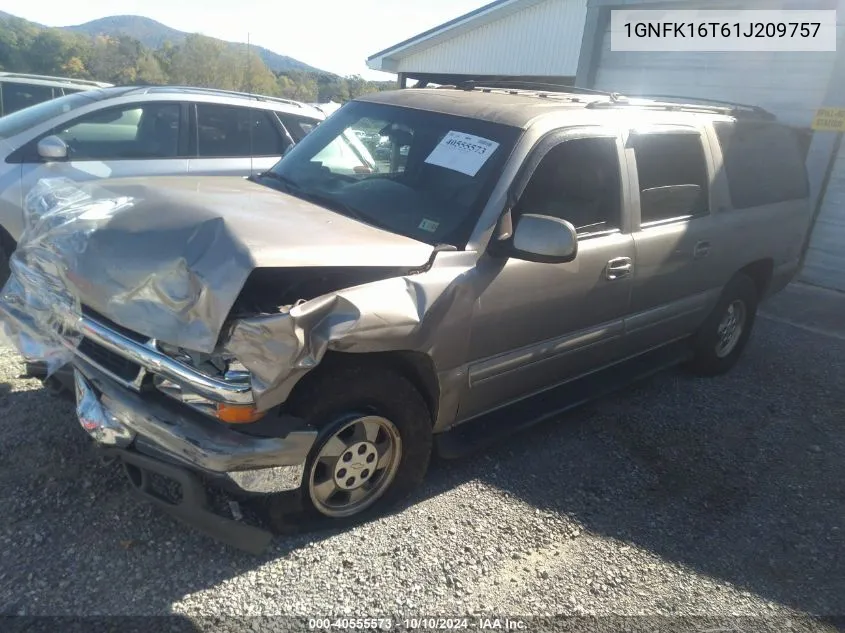 2001 Chevrolet Suburban 1500 Lt VIN: 1GNFK16T61J209757 Lot: 40555573