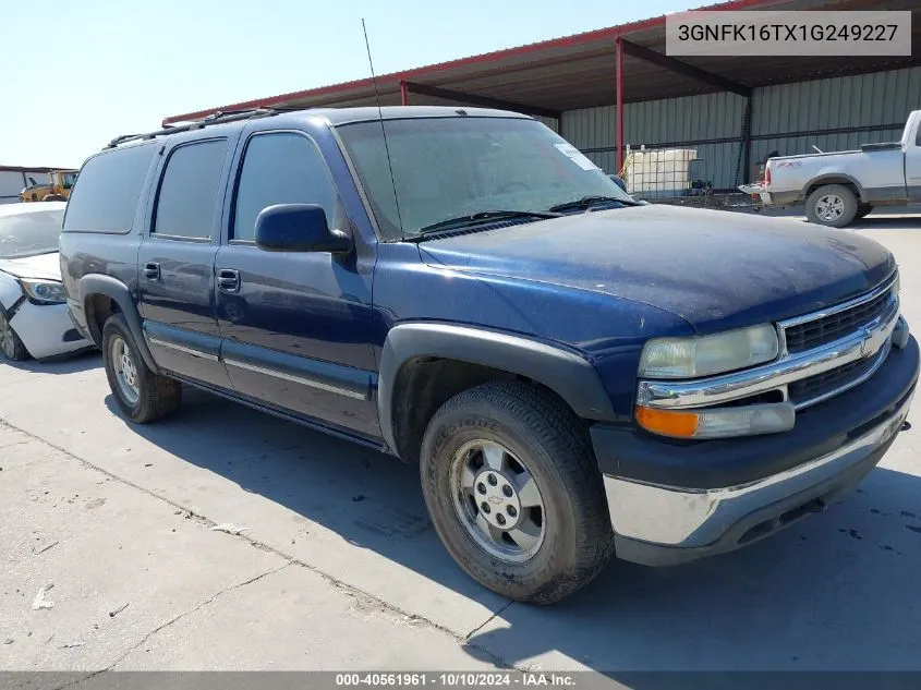 2001 Chevrolet Suburban 1500 Lt VIN: 3GNFK16TX1G249227 Lot: 40561961