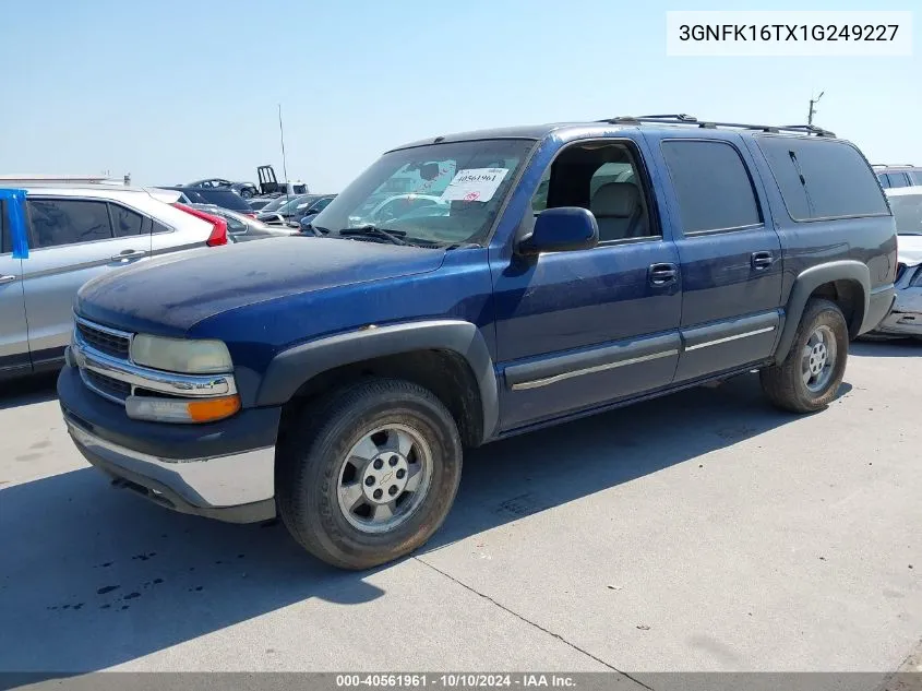 2001 Chevrolet Suburban 1500 Lt VIN: 3GNFK16TX1G249227 Lot: 40561961