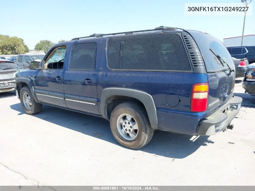 3GNFK16TX1G249227 2001 Chevrolet Suburban 1500 Lt