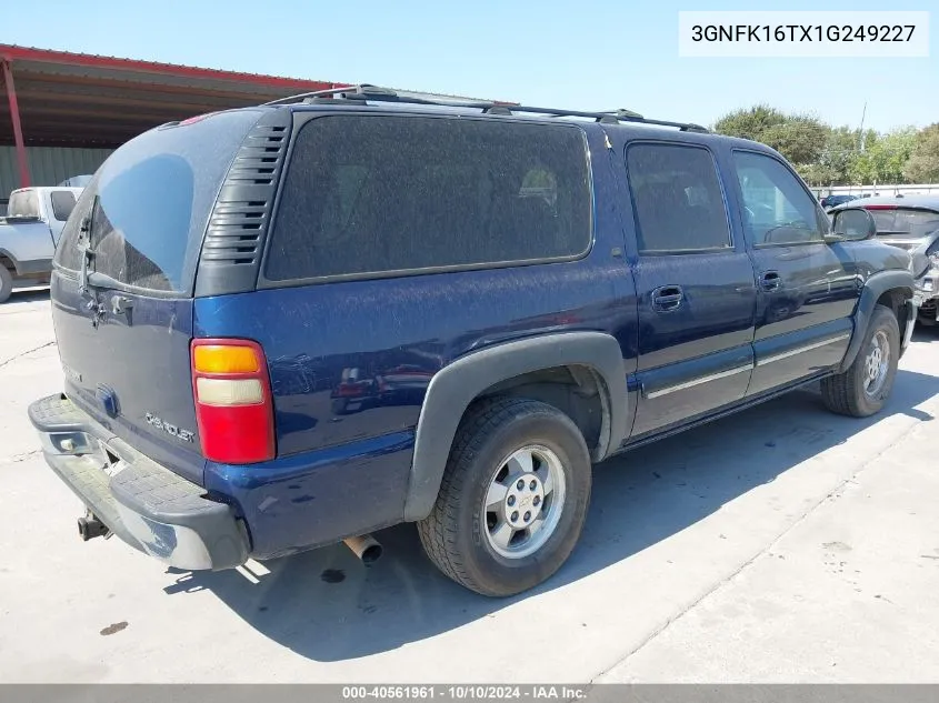 3GNFK16TX1G249227 2001 Chevrolet Suburban 1500 Lt