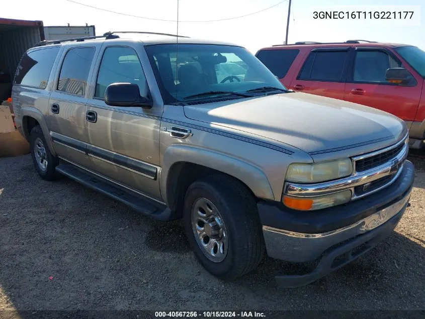 2001 Chevrolet Suburban 1500 Ls VIN: 3GNEC16T11G221177 Lot: 40567256