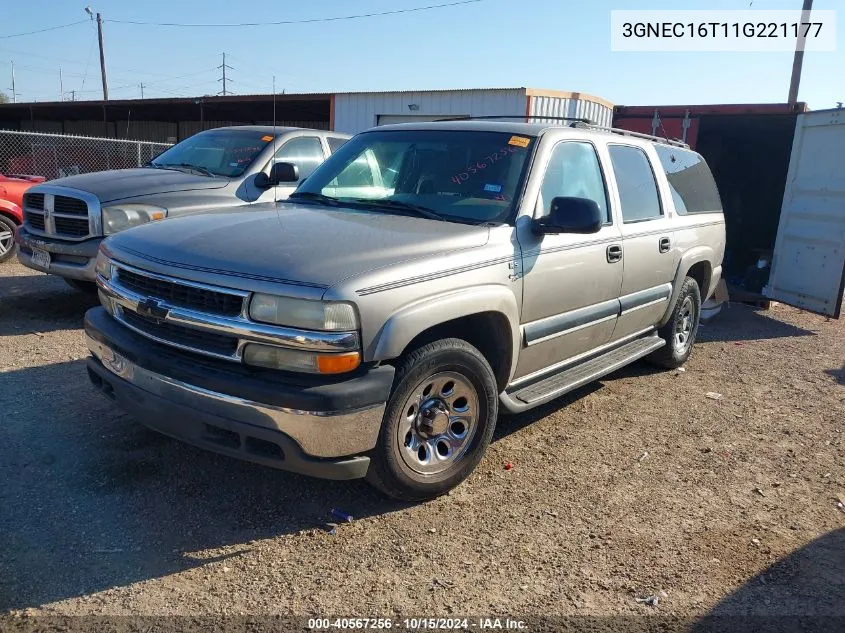 2001 Chevrolet Suburban 1500 Ls VIN: 3GNEC16T11G221177 Lot: 40567256