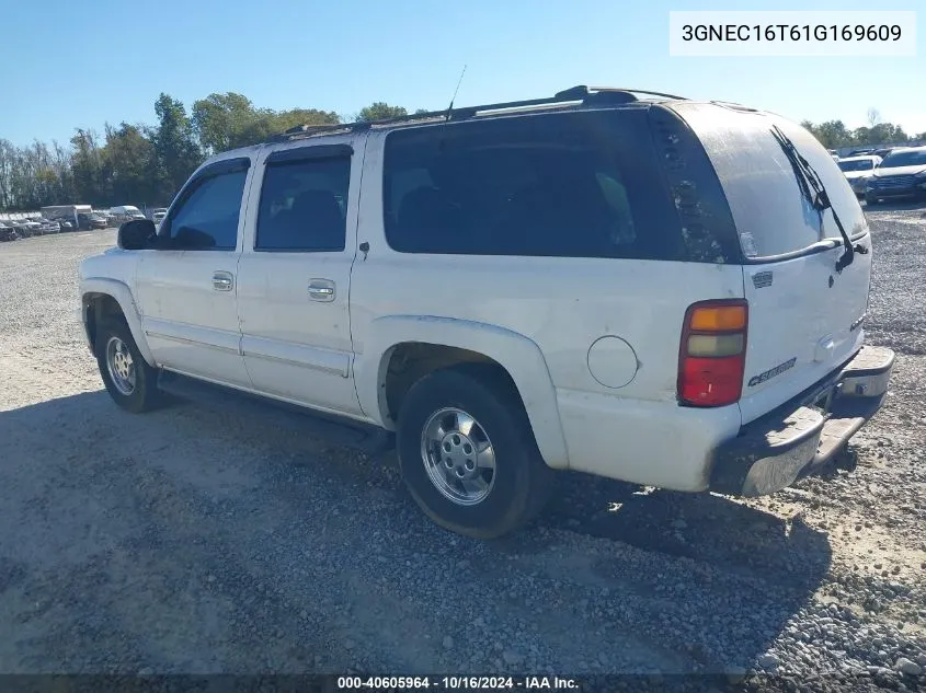 2001 Chevrolet Suburban 1500 Lt VIN: 3GNEC16T61G169609 Lot: 40605964