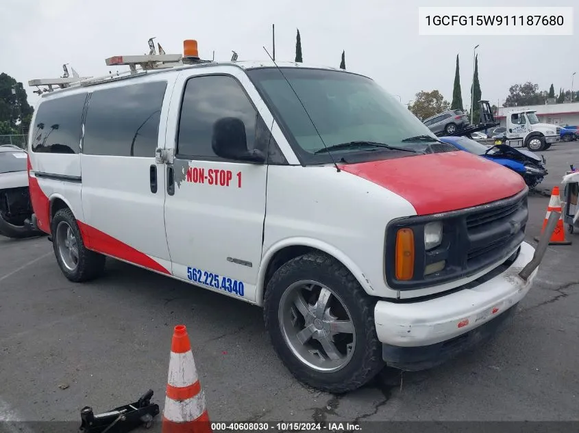 2001 Chevrolet Express VIN: 1GCFG15W911187680 Lot: 40608030