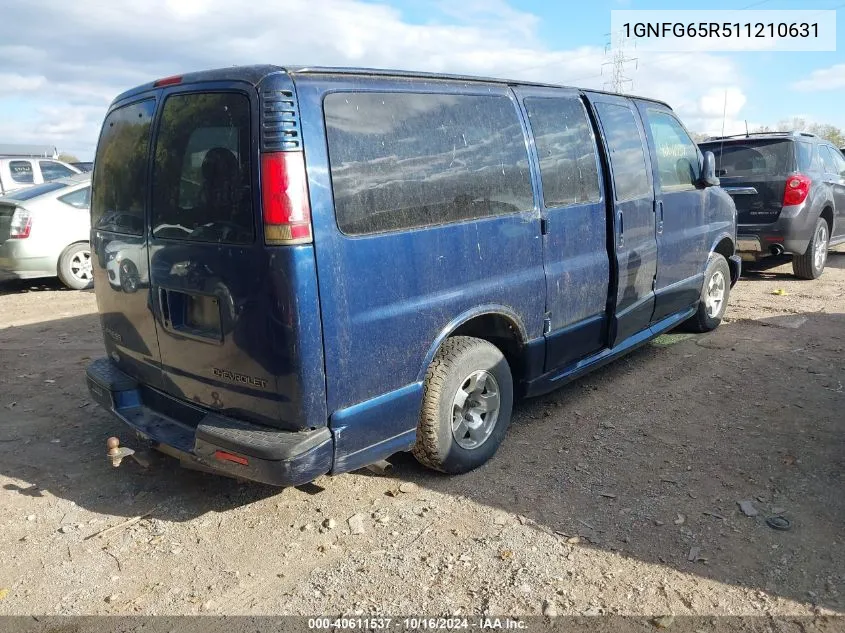 2001 Chevrolet Express Lt VIN: 1GNFG65R511210631 Lot: 40611537