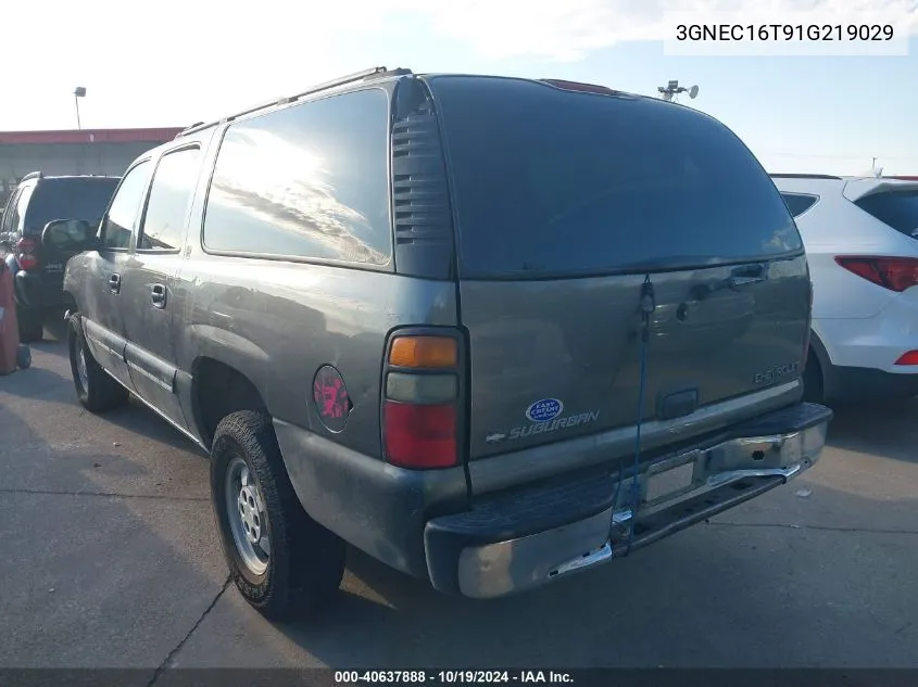 2001 Chevrolet Suburban 1500 Ls VIN: 3GNEC16T91G219029 Lot: 40637888