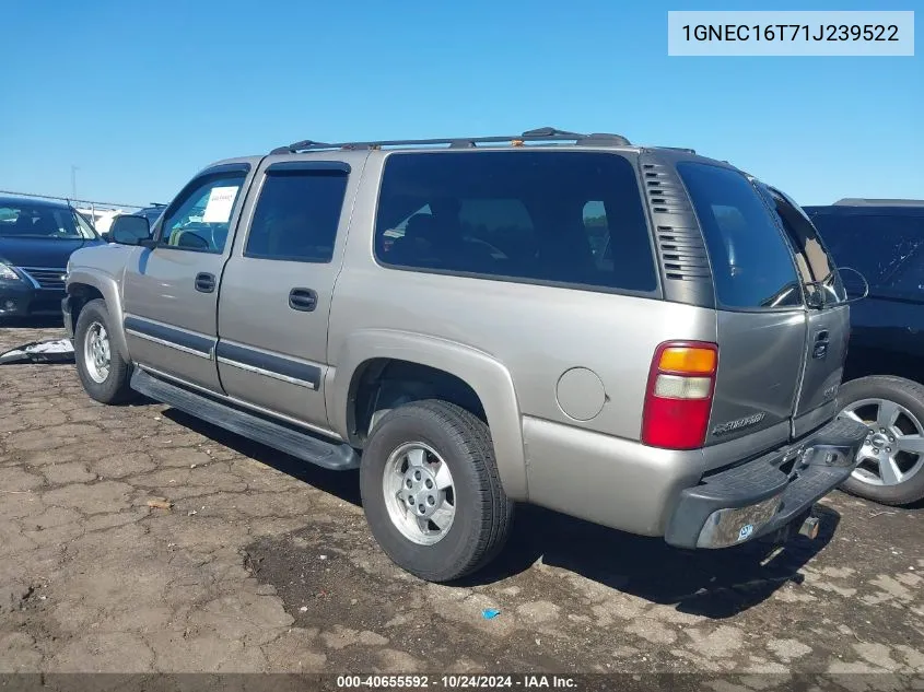 2001 Chevrolet Suburban 1500 Ls VIN: 1GNEC16T71J239522 Lot: 40655592