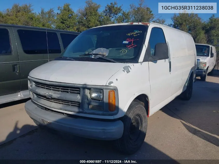 2001 Chevrolet Express VIN: 1GCHG35R311238038 Lot: 40661697