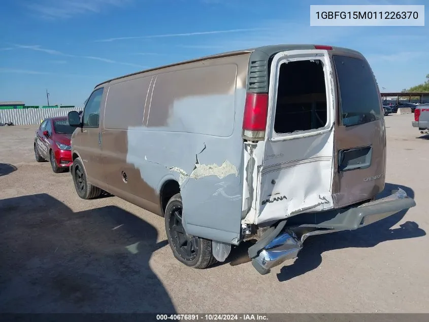 2001 Chevrolet Express Upfitter VIN: 1GBFG15M011226370 Lot: 40676891