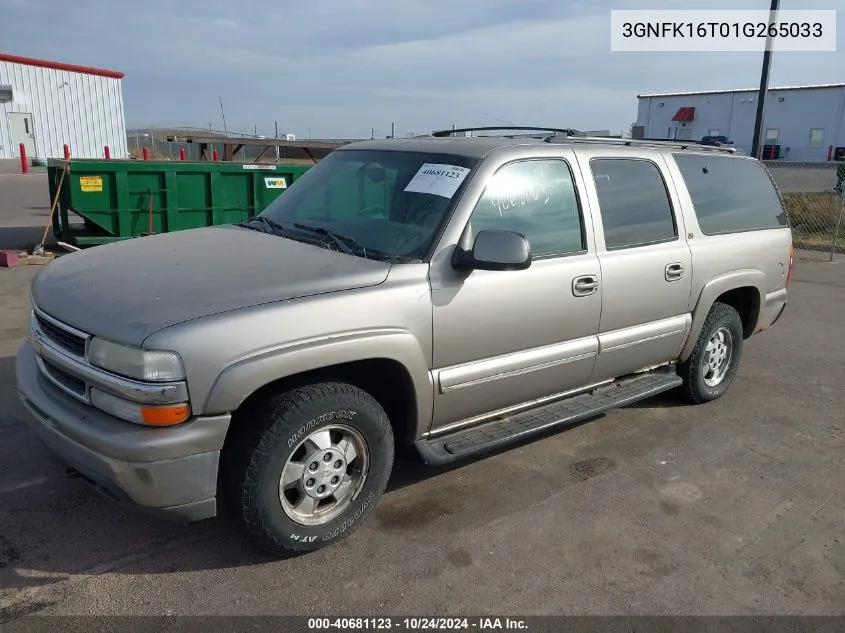 2001 Chevrolet Suburban 1500 Lt VIN: 3GNFK16T01G265033 Lot: 40681123