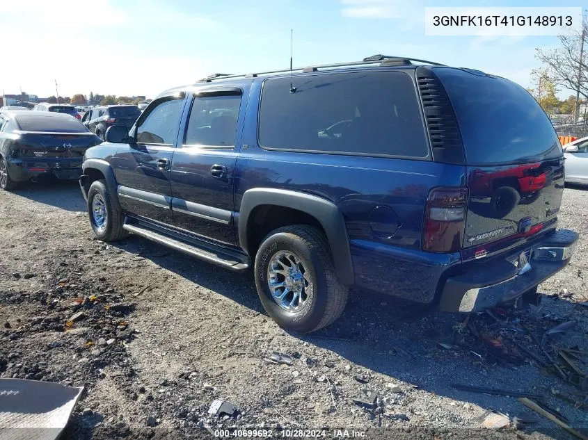 2001 Chevrolet Suburban 1500 Lt VIN: 3GNFK16T41G148913 Lot: 40699692