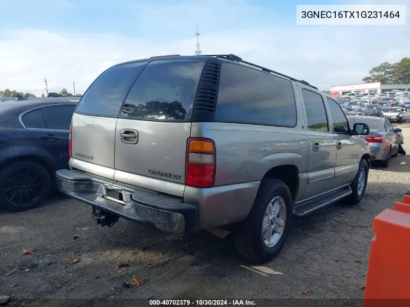 2001 Chevrolet Suburban 1500 Lt VIN: 3GNEC16TX1G231464 Lot: 40702379