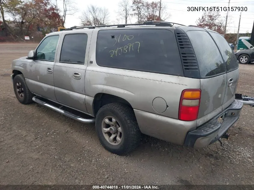 2001 Chevrolet Suburban 1500 Lt VIN: 3GNFK16T51G157930 Lot: 40744018