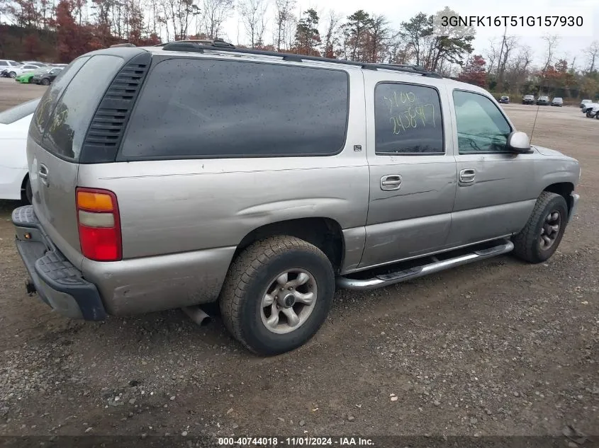 2001 Chevrolet Suburban 1500 Lt VIN: 3GNFK16T51G157930 Lot: 40744018