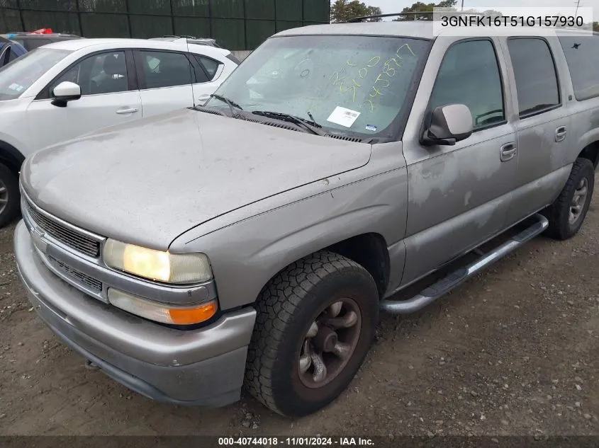 2001 Chevrolet Suburban 1500 Lt VIN: 3GNFK16T51G157930 Lot: 40744018