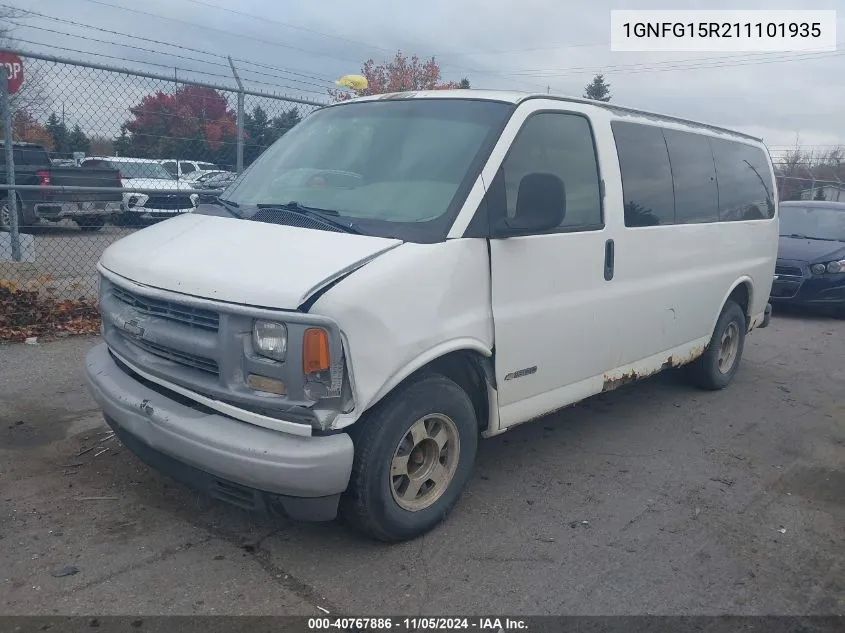 2001 Chevrolet Express VIN: 1GNFG15R211101935 Lot: 40767886