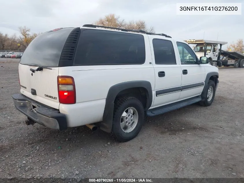 2001 Chevrolet Suburban 1500 Ls VIN: 3GNFK16T41G276200 Lot: 40790265