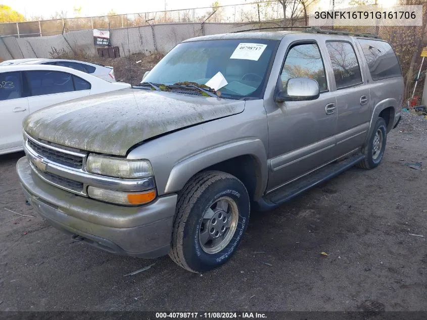 2001 Chevrolet Suburban 1500 Lt VIN: 3GNFK16T91G161706 Lot: 40798717