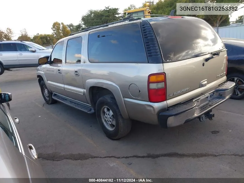 2001 Chevrolet Suburban 1500 Lt VIN: 3GNEC16T81G253382 Lot: 40844182