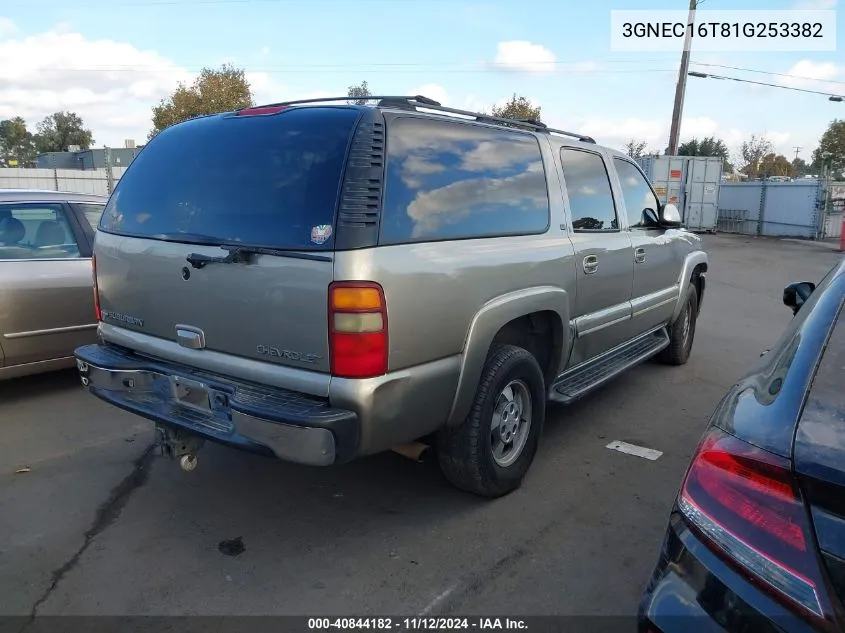 2001 Chevrolet Suburban 1500 Lt VIN: 3GNEC16T81G253382 Lot: 40844182