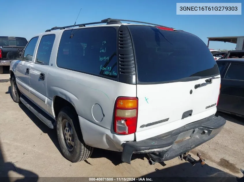 2001 Chevrolet Suburban 1500 Ls VIN: 3GNEC16T61G279303 Lot: 40871505