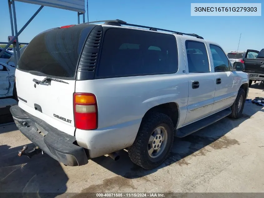 2001 Chevrolet Suburban 1500 Ls VIN: 3GNEC16T61G279303 Lot: 40871505