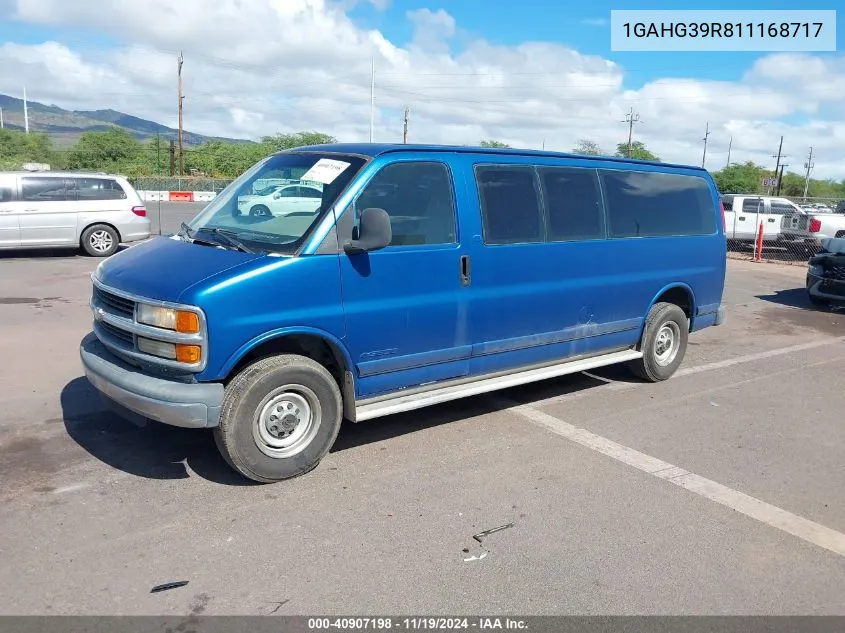 2001 Chevrolet Express VIN: 1GAHG39R811168717 Lot: 40907198