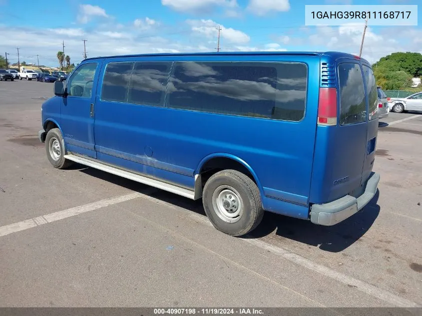 2001 Chevrolet Express VIN: 1GAHG39R811168717 Lot: 40907198