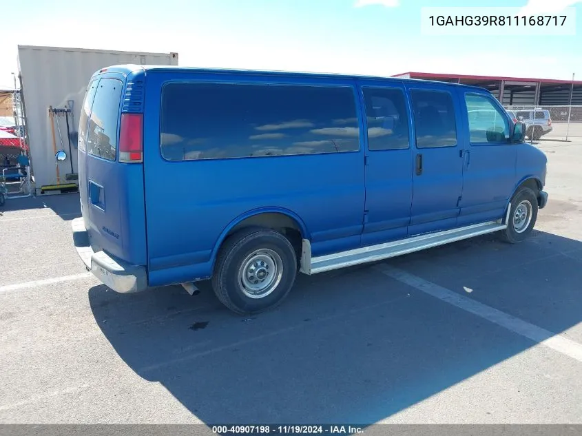 2001 Chevrolet Express VIN: 1GAHG39R811168717 Lot: 40907198