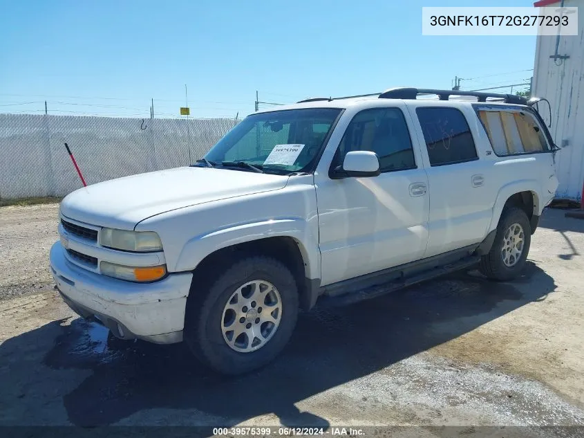 2002 Chevrolet Suburban 1500 Z71 VIN: 3GNFK16T72G277293 Lot: 39575399