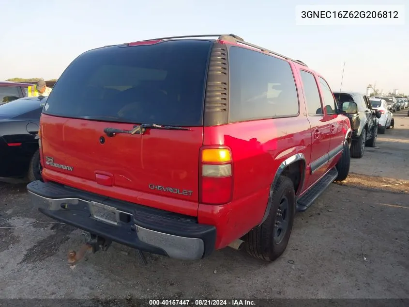 2002 Chevrolet Suburban 1500 C1500 VIN: 3GNEC16Z62G206812 Lot: 40157447