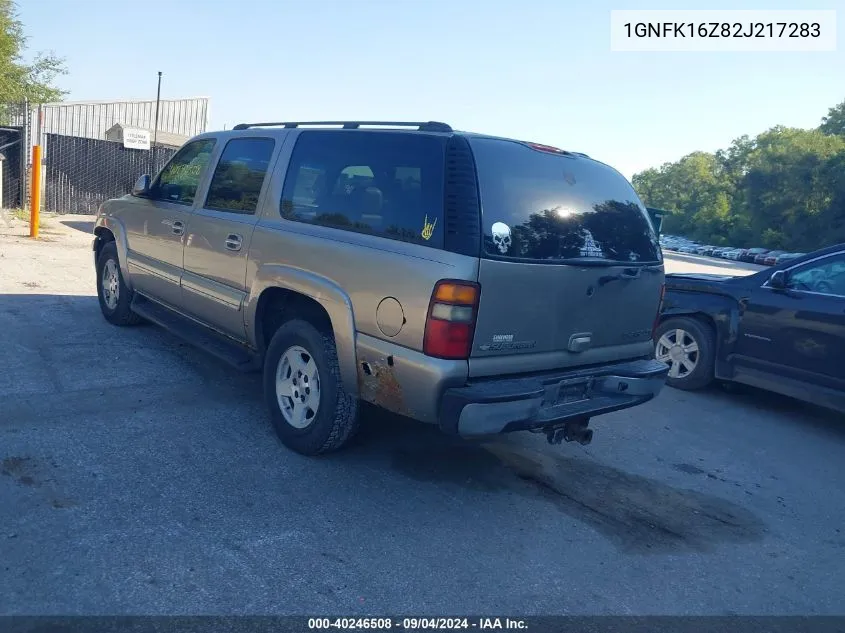 2002 Chevrolet Suburban 1500 Lt VIN: 1GNFK16Z82J217283 Lot: 40246508