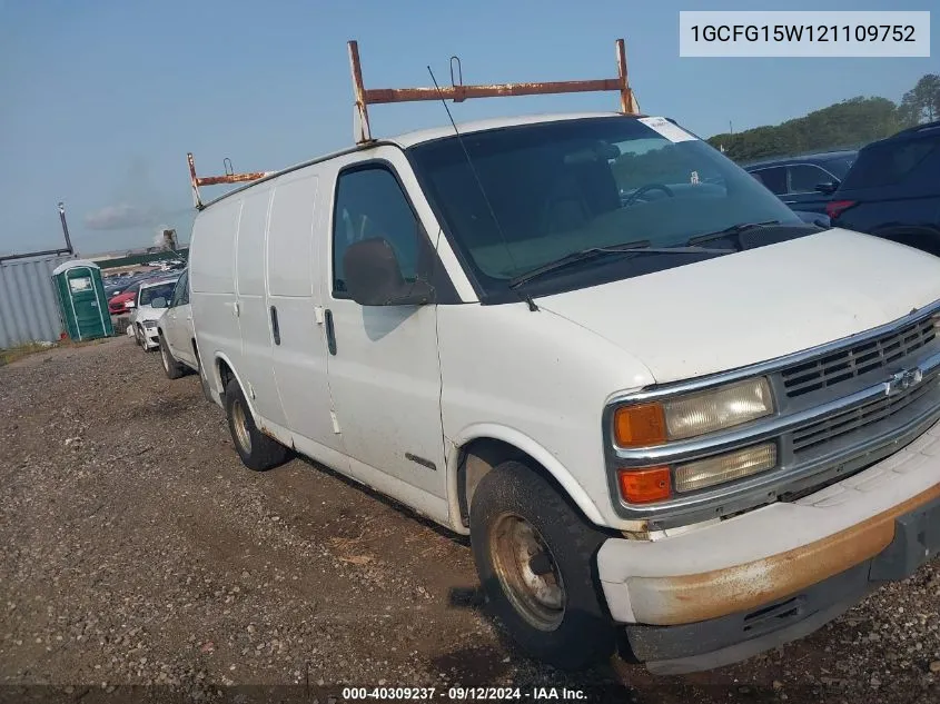 2002 Chevrolet Express G1500 VIN: 1GCFG15W121109752 Lot: 40309237