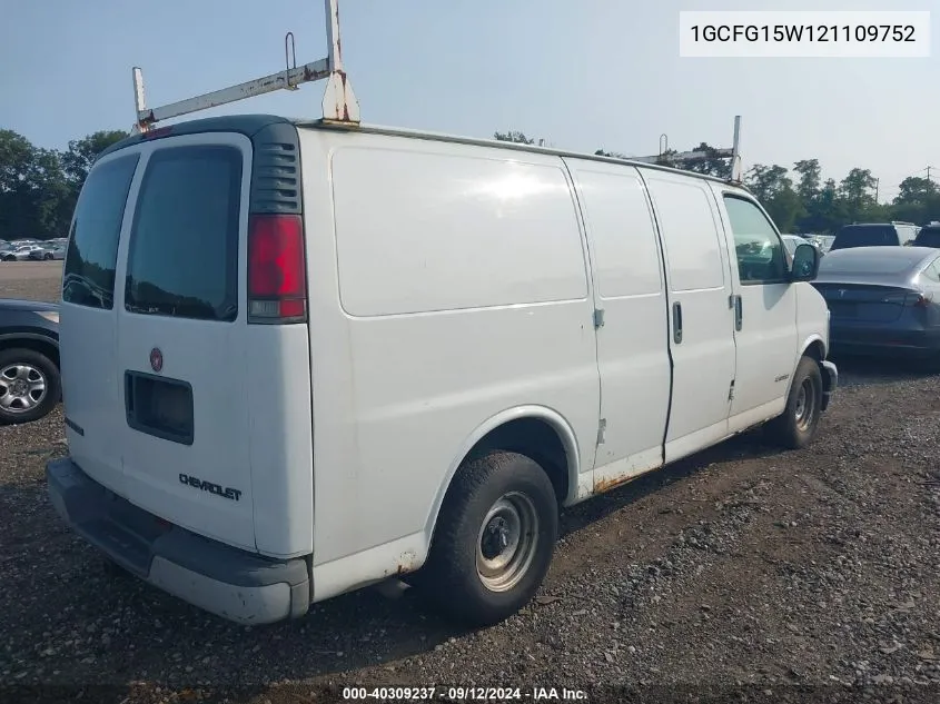 2002 Chevrolet Express G1500 VIN: 1GCFG15W121109752 Lot: 40309237