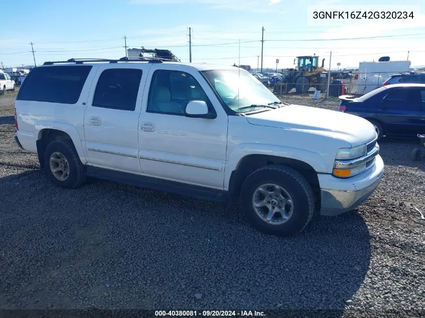 2002 Chevrolet Suburban 1500 Lt VIN: 3GNFK16Z42G320234 Lot: 40380081