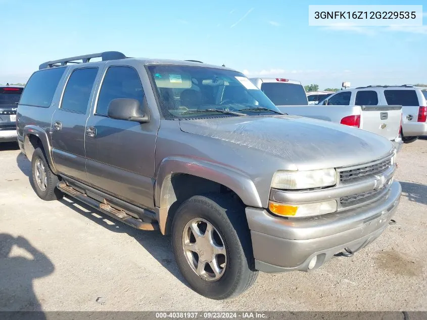 2002 Chevrolet Suburban 1500 Z71 VIN: 3GNFK16Z12G229535 Lot: 40381937