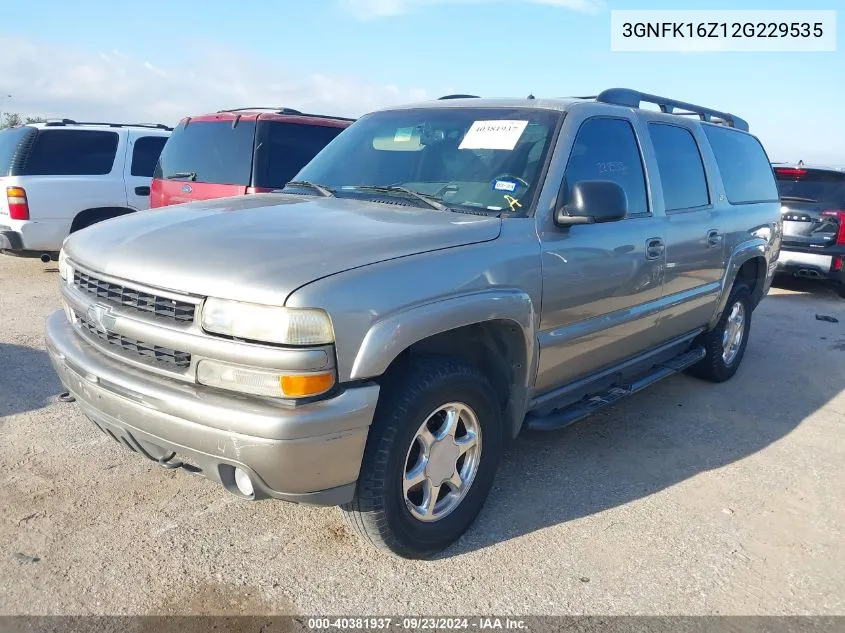 2002 Chevrolet Suburban 1500 Z71 VIN: 3GNFK16Z12G229535 Lot: 40381937