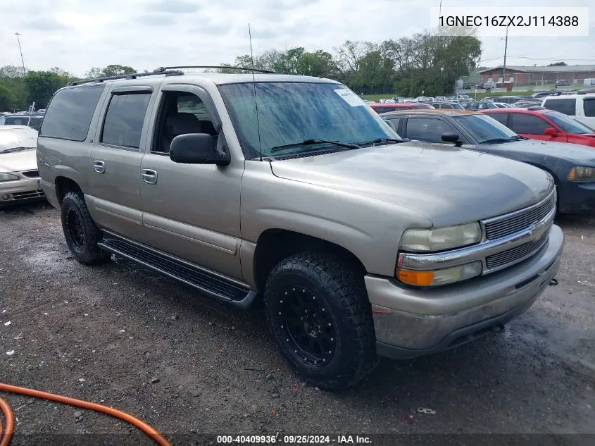 2002 Chevrolet Suburban 1500 Lt VIN: 1GNEC16ZX2J114388 Lot: 40409936