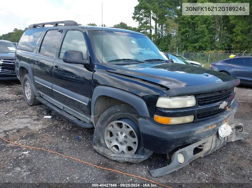 2002 Chevrolet Suburban 1500 Z71 VIN: 3GNFK16Z12G189246 Lot: 40427946