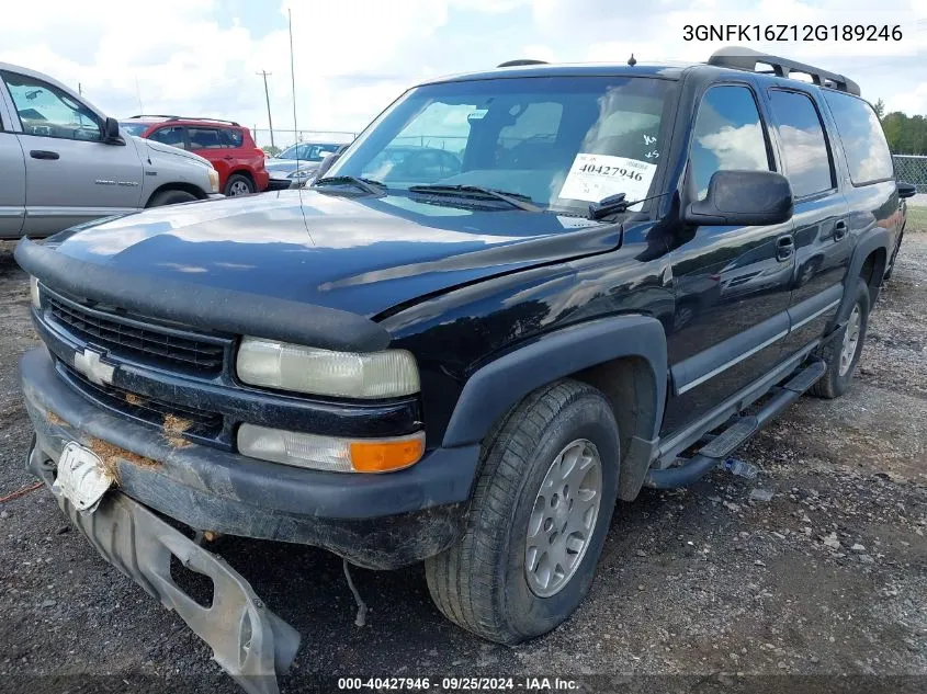 2002 Chevrolet Suburban 1500 Z71 VIN: 3GNFK16Z12G189246 Lot: 40427946