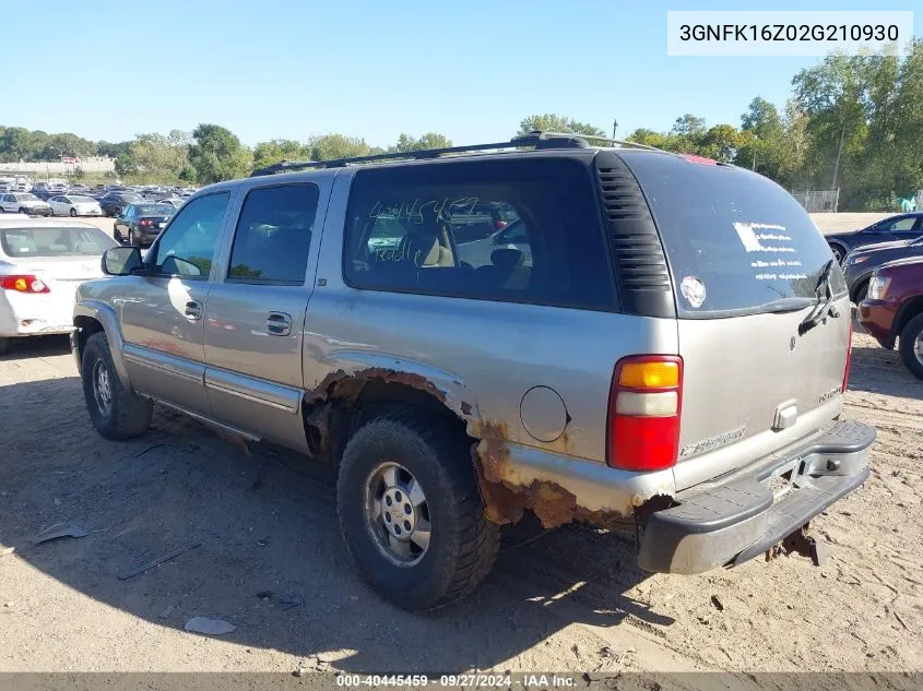 3GNFK16Z02G210930 2002 Chevrolet Suburban 1500 Lt