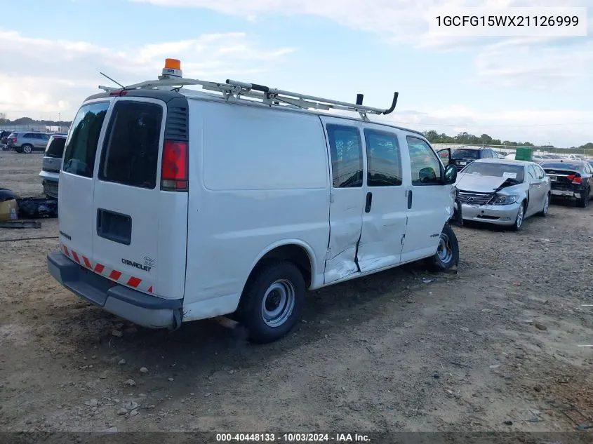 2002 Chevrolet Express VIN: 1GCFG15WX21126999 Lot: 40448133