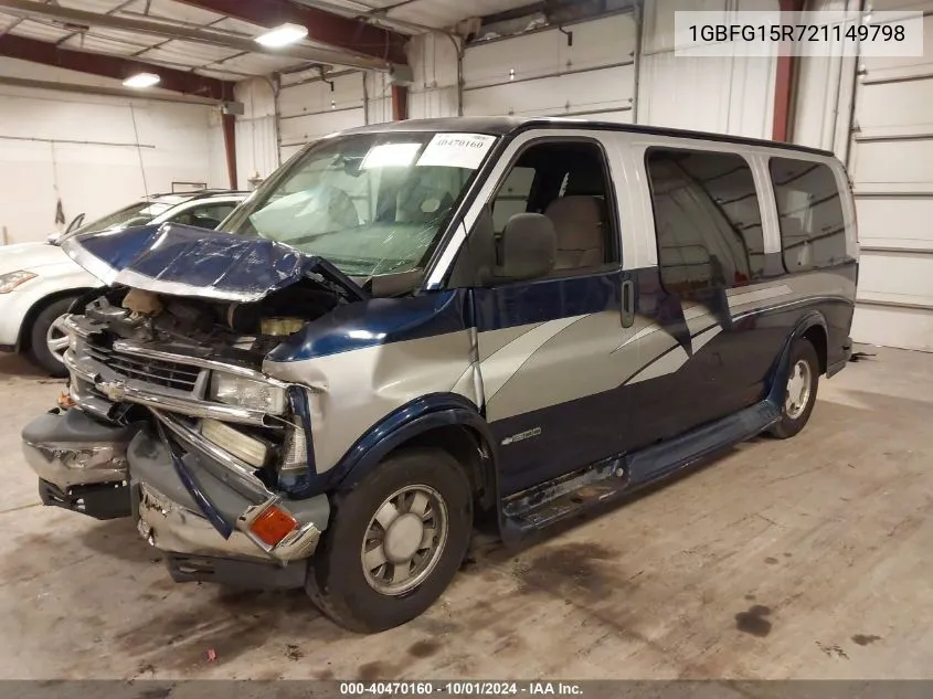 2002 Chevrolet Express G1500 VIN: 1GBFG15R721149798 Lot: 40470160