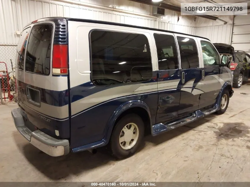 2002 Chevrolet Express G1500 VIN: 1GBFG15R721149798 Lot: 40470160