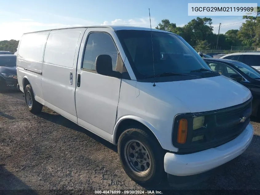 2002 Chevrolet Express VIN: 1GCFG29M021199989 Lot: 40476899