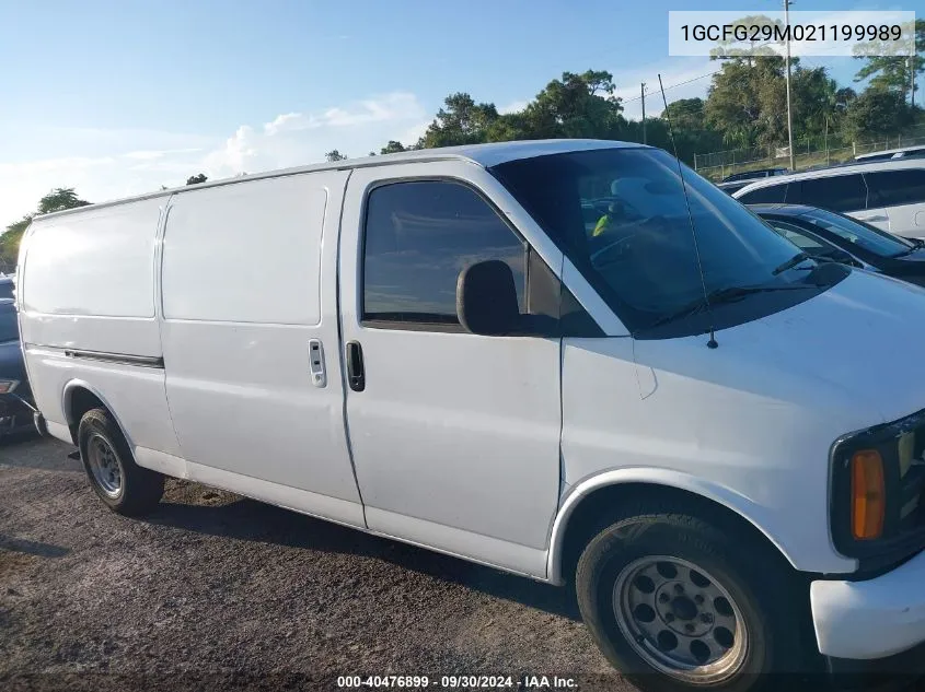 2002 Chevrolet Express VIN: 1GCFG29M021199989 Lot: 40476899